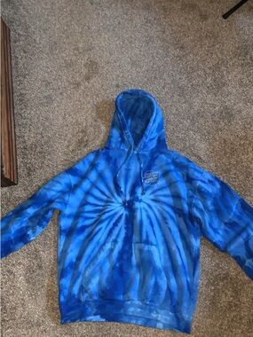 Santa Cruz Skateboards Blue Tie-Dye Hoodie with Logo
